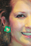 Handmade Magnetic Earrings in Anodized Turquoise Aluminum - Laura Wilson Gallery 