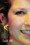 Magnetic Leaf Earrings in Gold or Silver - Laura Wilson Gallery 