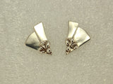 One of a Kind Handmade Fused Sterling Silver Triangle Pierced Earrings - Laura Wilson Gallery 
