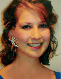 Large 30 x 38 mm Silver Magnetic Non Pierced Clip Cherub Earrings - Laura Wilson Gallery 