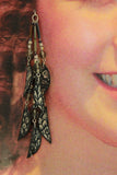 Handmade Snakeskin Fabric Non-Pierced Clip Ear Wraps or Pierced Earrings - Laura Wilson Gallery 