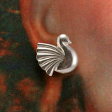Magnetic Earrings Danish Style Silver Birds - Laura Wilson Gallery 