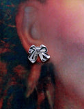 Magnetic Silver Tied Gift Bow Earrings - Laura Wilson Gallery 
