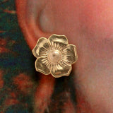 Gold Flower Magnetic Earrings - Laura Wilson Gallery 