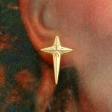 Gold Magnetic Cross Non Pierced Clip Earrings - Laura Wilson Gallery 