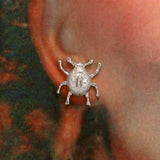 Silver Ladybug Magnetic Clip Non Pierced Earrings - Laura Wilson Gallery 