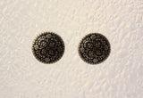 Antique Silver Button Magnetic Non Pierced Clip Earrings - Laura Wilson Gallery 