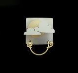Gold Sun and Cloud Square Magnetic Eyeglass and ID Badge Holder - Laura Wilson Gallery 