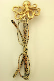14 Karat Gold Plated Brass Octopus Magnetic Eyeglass Holder or Brooch - Laura Wilson Gallery 