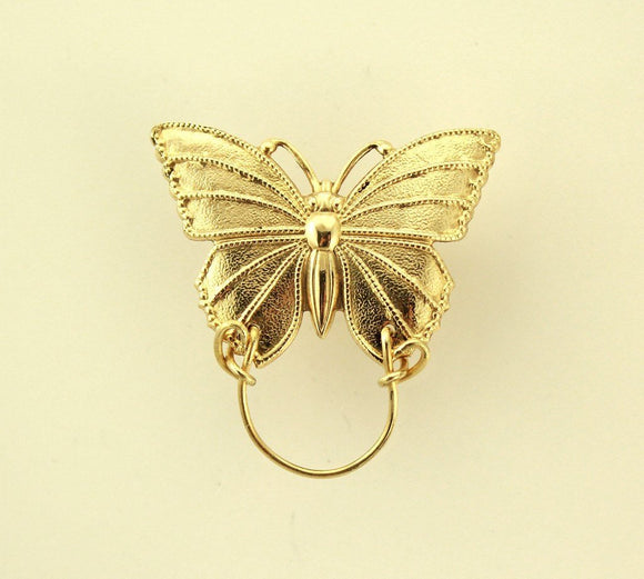 14  Karat Gold Plated Brass Butterfly Magnetic Eyeglass Holder or Brooch - Laura Wilson Gallery 