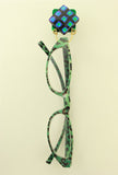 Magnetic Eyeglass Holder Handmade Dichroic Glass With Free Extra Magnet Back - Laura Wilson Gallery 