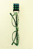 Handmade Dichroic Glass Magnetic Eyeglass Holder With Free Extra Back - Laura Wilson Gallery 