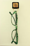Magnetic Eyeglass Holder Handmade Dichroic Glass With Free Extra Back - Laura Wilson Gallery 