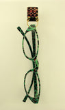 Handmade Dichroic Glass Magnetic Eyeglass Holder With Free Extra Magnet Back - Laura Wilson Gallery 
