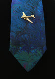 14 Karat Gold Plated Solid Brass Airplane Magnetic Tie Clip Bar or Tack - Laura Wilson Gallery 