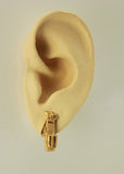 14 Karat Gold or Nickel Plated  Brass Golf Bag Magnetic or Pierced  Earrings - Laura Wilson Gallery 