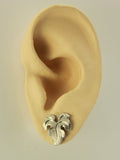 Magnetic 3 Lobed Non Pierced Clip Silver Leaf Earrings - Laura Wilson Gallery 