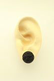 Black Knotted Button  Magnetic Earrings 15 mm - Laura Wilson Gallery 