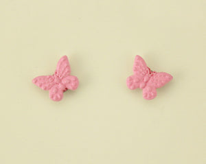 Children's Cute Pink Butterfly Magnetic Earrings - Laura Wilson Gallery 