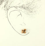 Light Brown Dog Children's Magnetic Earrings - Laura Wilson Gallery 