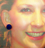 Natural Lapis Lazuli Stone Magnetic Earrings With Free Pair Of Extra Backs - Laura Wilson Gallery 