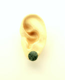 Natural Wyoming Jade 13 mm Round Stone Magnetic Earrings - Laura Wilson Gallery 