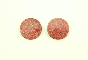 Goldstone 15 mm Round Magnetic Non Pierced Clip On Earrings - Laura Wilson Gallery 
