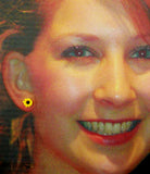 10 mm Round Sunflower in Magnetic or Pierced  Earrings - Laura Wilson Gallery 