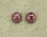 13 mm Amethyst Glass Button Magnetic or Pierced Earrings - Laura Wilson Gallery 