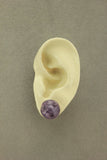 15 mm Purple Amethyst Glass Magnetic Clip or Pierced Earrings - Laura Wilson Gallery 
