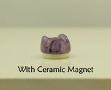 15 mm Purple Amethyst Glass Magnetic Clip or Pierced Earrings - Laura Wilson Gallery 