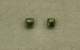 Natural Jade Stone 6 mm Square Magnetic Non Pierced Clip On Earrings - Laura Wilson Gallery 