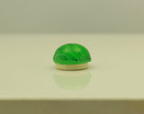 15 mm Green Marble Striped Glass Button Magnetic or Pierced Earrings - Laura Wilson Gallery 