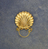Solid Brass Scallop Sea Shell Magnetic Eyeglass Holder - Laura Wilson Gallery 