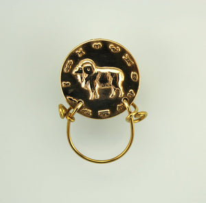 Handmade Astrological Zodiac Aries the Ram Sign Magnetic Eyeglass Holder - Laura Wilson Gallery 
