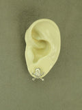 Silver Skull and Crossbone Magnetic Non Pierced Earrings - Laura Wilson Gallery 