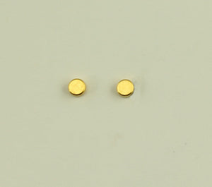 3 mm Gold Disc Magnetic Non-Pierced Earrings - Laura Wilson Gallery 