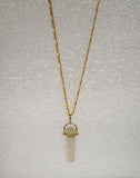 Rutilated Quartz Crystal Pendant In Gold Plated Setting - Laura Wilson Gallery 